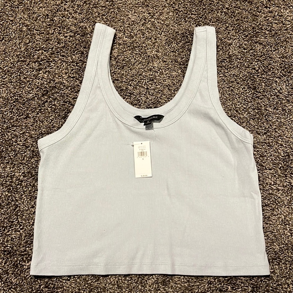NWT banana republic cropped ribbed tank baby blue
